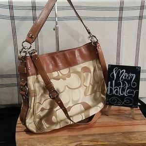 Coach Zoe Signature Large Shoulder Bag